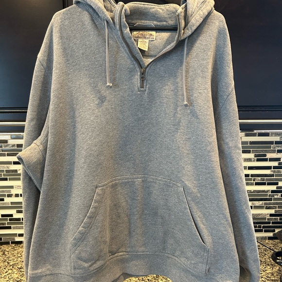 L.L. Bean Other - LL Bean Katahdin Iron Works Mens XL Gray Quarter Zip Hoodie Utility Heavy